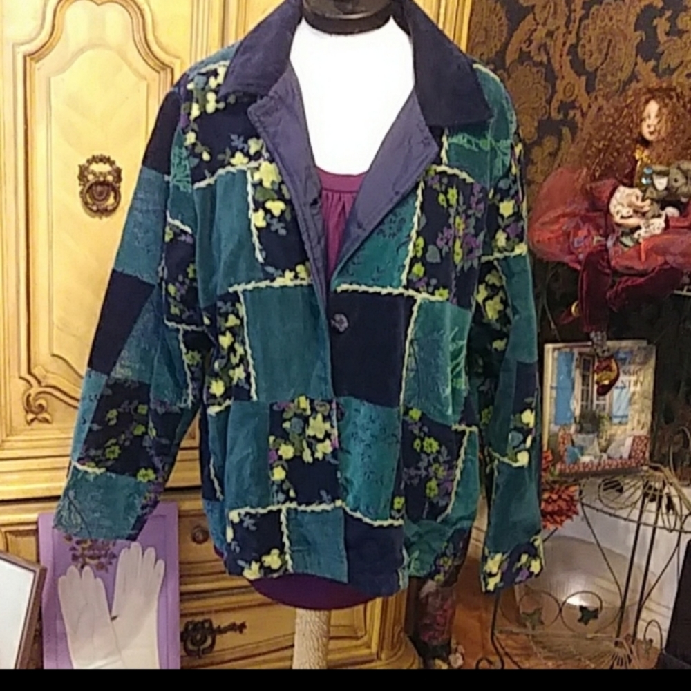 Womens Fall Patchwork Jacket Beautiful Colors Lon… - image 1